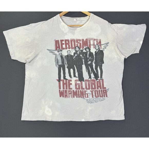 Vintage Y2K Aerosmith The Global Warming Tour Rock Concert Promo Shirt - Picture 1 of 16